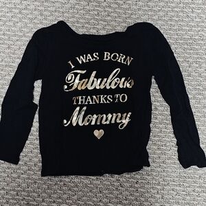 Black long sleeve girls shirt